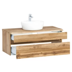 Wastafelmeubel Vikas 101cm 2 Lades - Eik -Songmics Winkel Ontwerp zonder titel 2022 06 24T144142.672 8b69