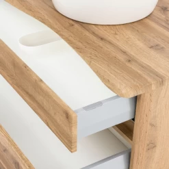 Wastafelmeubel Vikas 101cm 2 Lades - Eik -Songmics Winkel Ontwerp zonder titel 2022 06 24T144256.447 88f4