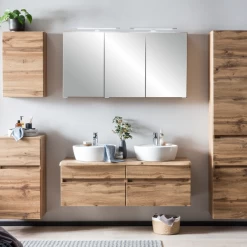 Spiegelkast Vikas 120cm 3 Deuren Met Verlichting - Eik -Songmics Winkel Ontwerp zonder titel 2022 06 27T084714.046 e859