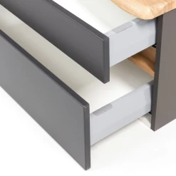 Wastafelmeubel Vikas 61cm 2 Lades - Antraciet/eik -Songmics Winkel Ontwerp zonder titel 2022 06 27T152337.248 0003