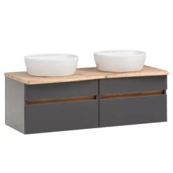 Wastafelmeubel Vikas 121cm 4 Lades - Antraciet/eik -Songmics Winkel Ontwerp zonder titel 2022 06 27T152948.453 4c17