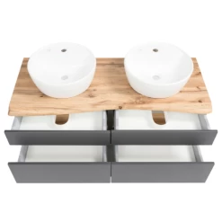 Wastafelmeubel Vikas 121cm 4 Lades - Antraciet/eik -Songmics Winkel Ontwerp zonder titel 2022 06 27T153104.186 7f42