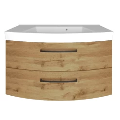 Wastafelmeubel Malvo 100cm 2 Lades - Eik/zwart -Songmics Winkel Ontwerp zonder titel 2022 06 30T085717.928 5337