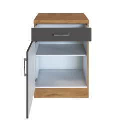 Keukenkast Sorrella 50cm 1 Deur & 1 Lade - Antraciet/eik -Songmics Winkel Ontwerp zonder titel 2022 06 30T132332.708 0a46