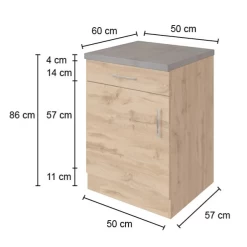Keukenkast Sorrella 50cm 1 Deur & 1 Lade - Antraciet/eik -Songmics Winkel Ontwerp zonder titel 2022 06 30T132657.039 4fd6