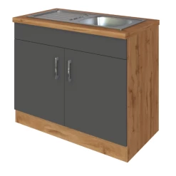 Gootsteenkast Sorrella 100cm 2 Deuren - Antraciet/eik 25 Gootsteenkast Sorrella 100cm 2 Deuren - Antraciet/eik -Songmics Winkel Ontwerp zonder titel 2022 06 30T155000.461 d097