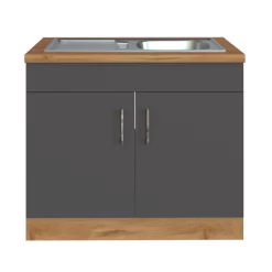 Gootsteenkast Sorrella 100cm 2 Deuren - Antraciet/eik 24 Gootsteenkast Sorrella 100cm 2 Deuren - Antraciet/eik -Songmics Winkel Ontwerp zonder titel 2022 06 30T155034.838 9114