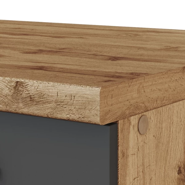 Gootsteenkast Sorrella 100cm 2 Deuren - Antraciet/eik 10 Gootsteenkast Sorrella 100cm 2 Deuren - Antraciet/eik - Afbeelding 8