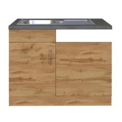 Gootsteenkast Sorrella 110cm Voor Vaatwasser 1 Deur - Eik/beton -Songmics Winkel Ontwerp zonder titel 2022 06 30T160115.966 dec6