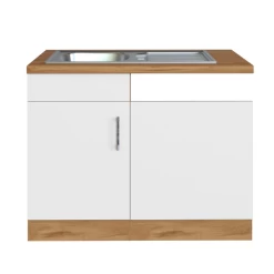 Gootsteenkast Sorrella 110cm Voor Vaatwasser 1 Deur - Wit/eik -Songmics Winkel Ontwerp zonder titel 2022 06 30T162404.238 3f79