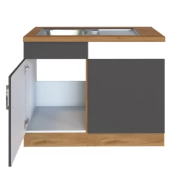 Gootsteenkast Sorrella 110cm Voor Vaatwasser 1 Deur - Antraciet/eik -Songmics Winkel Ontwerp zonder titel 2022 06 30T163510.373 48bb