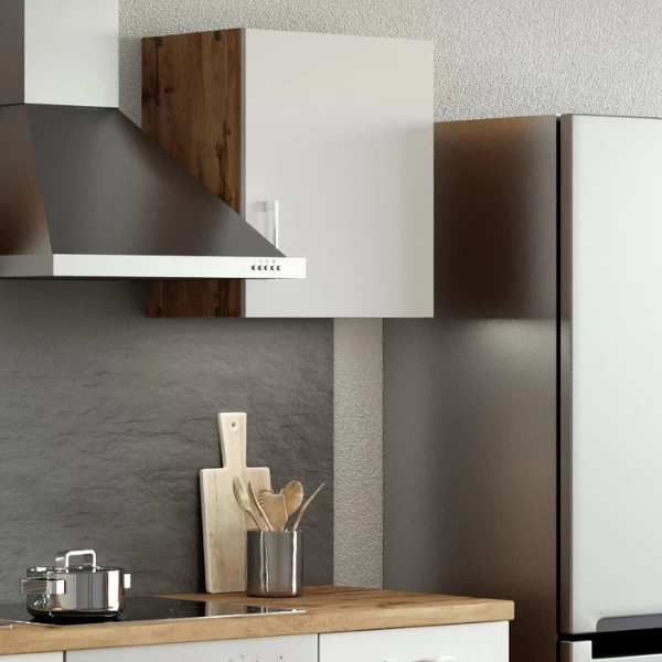 Keukenhangkast Sorrella 50cm 1 Deur - Wit/eik 4 Keukenhangkast Sorrella 50cm 1 Deur - Wit/eik - Afbeelding 2