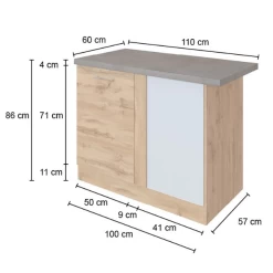 Hoekkast Sorrella 110cm 1 Deur - Eik/grafiet -Songmics Winkel Ontwerp zonder titel 2022 07 04T095245.480 b627