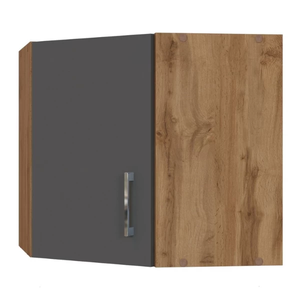 Hoekkast Sorrella 60cm 1 Deur - Antraciet/eik 9 Hoekkast Sorrella 60cm 1 Deur - Antraciet/eik - Afbeelding 7