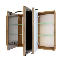 Spiegelkast Malvo 100cm 3 Deuren Met Verlichting - Eik -Songmics Winkel Ontwerp zonder titel 2022 07 04T132630.210 76d7