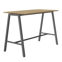 Bartafel Zium 160x80 - Antraciet/eik