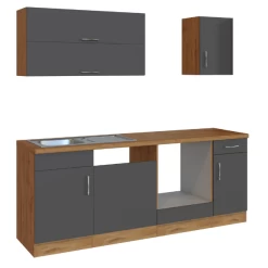 Kitchenette Sorrella 210cm Met Ruimte Voor Vaatwas En Oven - Antraciet/eik -Songmics Winkel Ontwerp zonder titel 2022 07 06T161018.059 3a72