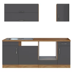 Kitchenette Sorrella 210cm Met Ruimte Voor Vaatwas En Oven - Antraciet/eik -Songmics Winkel Ontwerp zonder titel 2022 07 06T161046.481 9594