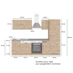 Kitchenette Sorrella 270cm Met Oven, Vaatwas En Koelkast - Wit/eik -Songmics Winkel Ontwerp zonder titel 2022 07 13T135749.568 dd5c
