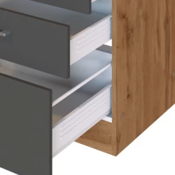 Kitchenette Sorrella 270cm Met Vaatwas, Oven En Koelkast - Antraciet/eik -Songmics Winkel Ontwerp zonder titel 2022 07 13T154512.662 78d3