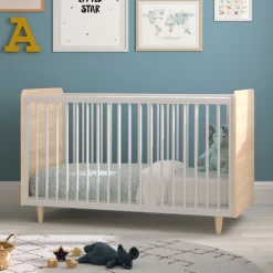 Babybed Maron 70x140cm - Wit/eik