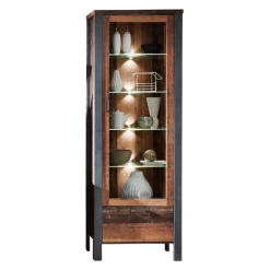 Vitrinekast Carthago 69cm 1 Deur & 1 Lade - Oud Hout/antraciet -Songmics Winkel Ontwerp zonder titel 2022 08 05T134935.482 03a6