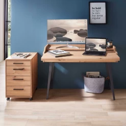 Bureau Inovo Uitschuifbaar Met 2 Lades - Eik/zwart -Songmics Winkel Ontwerp zonder titel 2022 08 09T093507.105 3d57