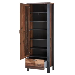 Garderobekast Carthago 69cm Met 1 Deur & 1 Lade - Oude Eik/antraciet -Songmics Winkel Ontwerp zonder titel 2022 09 19T163304.346 da98