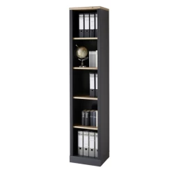 Boekenkast Samine | 43 X 38 X 204 Cm | Grafietgrijs