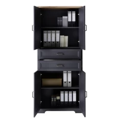 Dossierkast Samine Met 4 Deuren & 2 Lades - Grafiet/eik -Songmics Winkel Ontwerp zonder titel 2022 09 22T114213.455 aabf