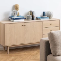 Dressoir Aston 160x40 Cm 2 Deuren & 3 Lades - Witte Eik 15 Dressoir Aston 160x40 Cm 2 Deuren & 3 Lades - Witte Eik -Songmics Winkel Ontwerp zonder titel 2022 10 21T100425.255 af75