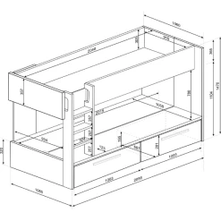 Stapelbed Fleur Met Bedlades - Wit -Songmics Winkel Ontwerp zonder titel 2022 10 24T142313.775 beb3