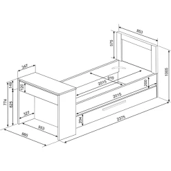 Bed Shipley 90x200 Met Bureau En Bedlade - Grenen/ Wit -Songmics Winkel Ontwerp zonder titel 2022 10 24T155314.174 db7c