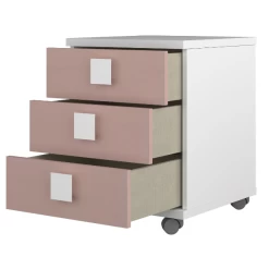 Nachtkastje Bo0 Met Wieltjes, 3 Lades En Vierkante Handgreep - Wit/ Oudroze -Songmics Winkel Ontwerp zonder titel 2022 10 24T163316.637 1d33