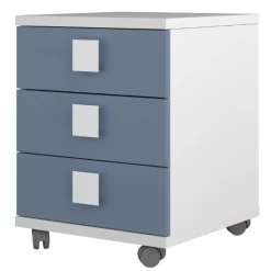 Nachtkastje Bo0 Met Wieltjes, 3 Lades En Vierkante Handgreep - Wit/ Blauw -Songmics Winkel Ontwerp zonder titel 2022 10 24T163637.200 d30d