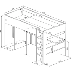 Hoogslaper Bo9 90x200 Cm Met Bureau & Kast - Antraciet -Songmics Winkel Ontwerp zonder titel 2022 10 25T082006.774 a60b