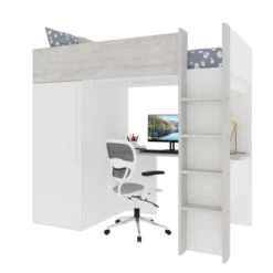 Hoogslaper Bo9 90x200 Cm Met Bureau & Kast - Wit -Songmics Winkel Ontwerp zonder titel 2022 10 25T082710.618 13c2