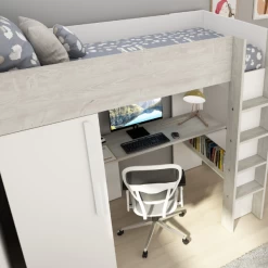 Hoogslaper Bo9 90x200 Cm Met Bureau & Kast - Wit -Songmics Winkel Ontwerp zonder titel 2022 10 25T082743.546 8edb