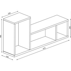 Wandrek Bo0 98x24 Cm Met 3 Vakken - Grenen -Songmics Winkel Ontwerp zonder titel 2022 10 25T100827.020 bdf1