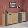 Commode Londen-220cm-3 Draaideuren,3 Lades, 2 Legplanken-eik/donkergrijs 2 Commode Londen-220cm-3 Draaideuren,3 Lades, 2 Legplanken-eik/donkergrijs -Songmics Winkel Ontwerp zonder titel 2022 10 26T115307.792 f224