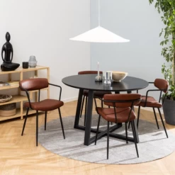 Eettafel Malika Ø120 Cm - Zwartgelakt Eikenfineer -Songmics Winkel Ontwerp zonder titel 2022 11 02T104101.924 dbbb