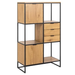 Wandrek Swindon 141 Cm Met 3 Lades En 2 Kastjes - Eik/zwart -Songmics Winkel Ontwerp zonder titel 2022 11 02T152815.015 efc7