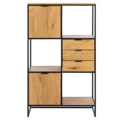 Wandrek Swindon 141 Cm Met 3 Lades En 2 Kastjes - Eik/zwart -Songmics Winkel Ontwerp zonder titel 2022 11 02T152900.440 e21b