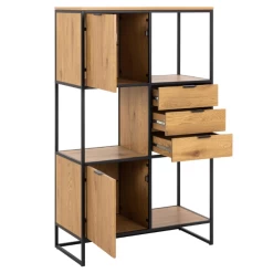 Wandrek Swindon 141 Cm Met 3 Lades En 2 Kastjes - Eik/zwart -Songmics Winkel Ontwerp zonder titel 2022 11 02T152957.520 bfef