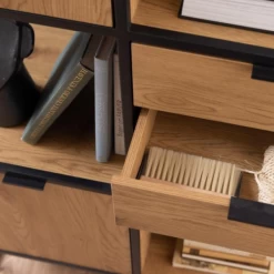 Wandrek Swindon 141 Cm Met 3 Lades En 2 Kastjes - Eik/zwart -Songmics Winkel Ontwerp zonder titel 2022 11 02T153111.002 99e3