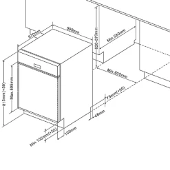 Kitchenette Ragnar 220cm Met Ruimte Voor Oven En Vaatwas - Hoogglans Wit -Songmics Winkel Ontwerp zonder titel 2022 11 08T112656.191 b099