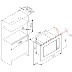 Kitchenette Ragnar 270cm Met Ruimte Voor Magnetron, Koelkast En Oven - Hoogglans Antraciet -Songmics Winkel Ontwerp zonder titel 2022 11 08T115223.137 2bc6