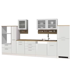 Kitchenette Ragnar 370cm Met Ruimte Voor Oven, Microgolf, Vaatwas En Koelkast - Hoogglans Wit -Songmics Winkel Ontwerp zonder titel 2022 11 29T162234.660 2d28