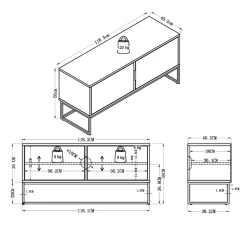 Tv-meubel Trend 118 Cm- Zwart Essenhout -Songmics Winkel Ontwerp zonder titel 2022 12 06T141257.896 35c7