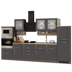 Kitchenette Ragnar 330cm Met Oven, Microgolf En Koelkast - Hoogglans Antraciet -Songmics Winkel Ontwerp zonder titel 2022 12 12T085954.005 059c